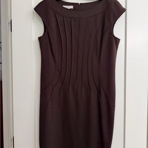 London Times Chocolate Brown Mini Dress